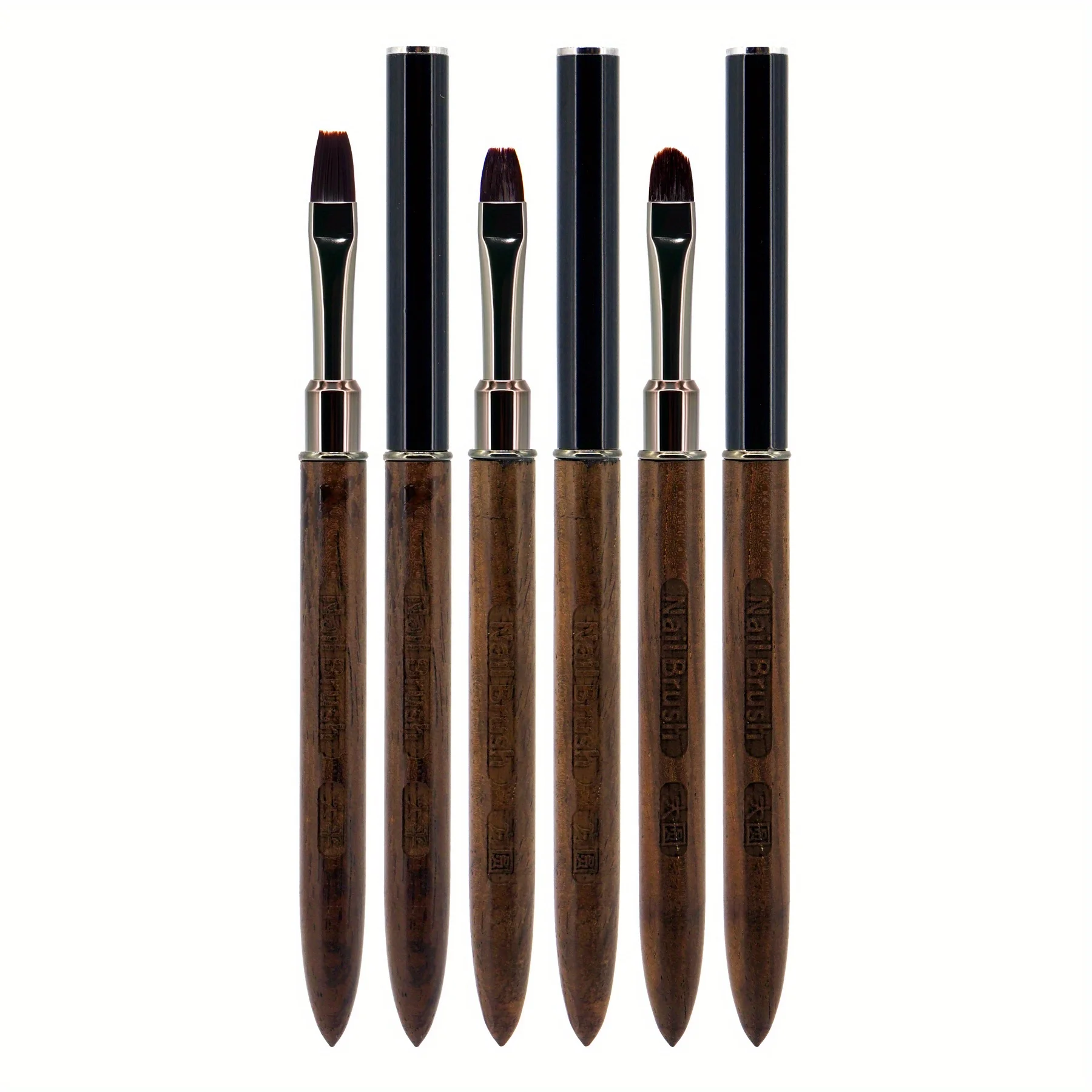 1/2/3 Uds pincel para decoración de uñas pincel para pintar Gel de madera arte de uñas para extensión de punta de Gel accesorio acrílico manicura herramienta de cepillo para uñas de Gel UV