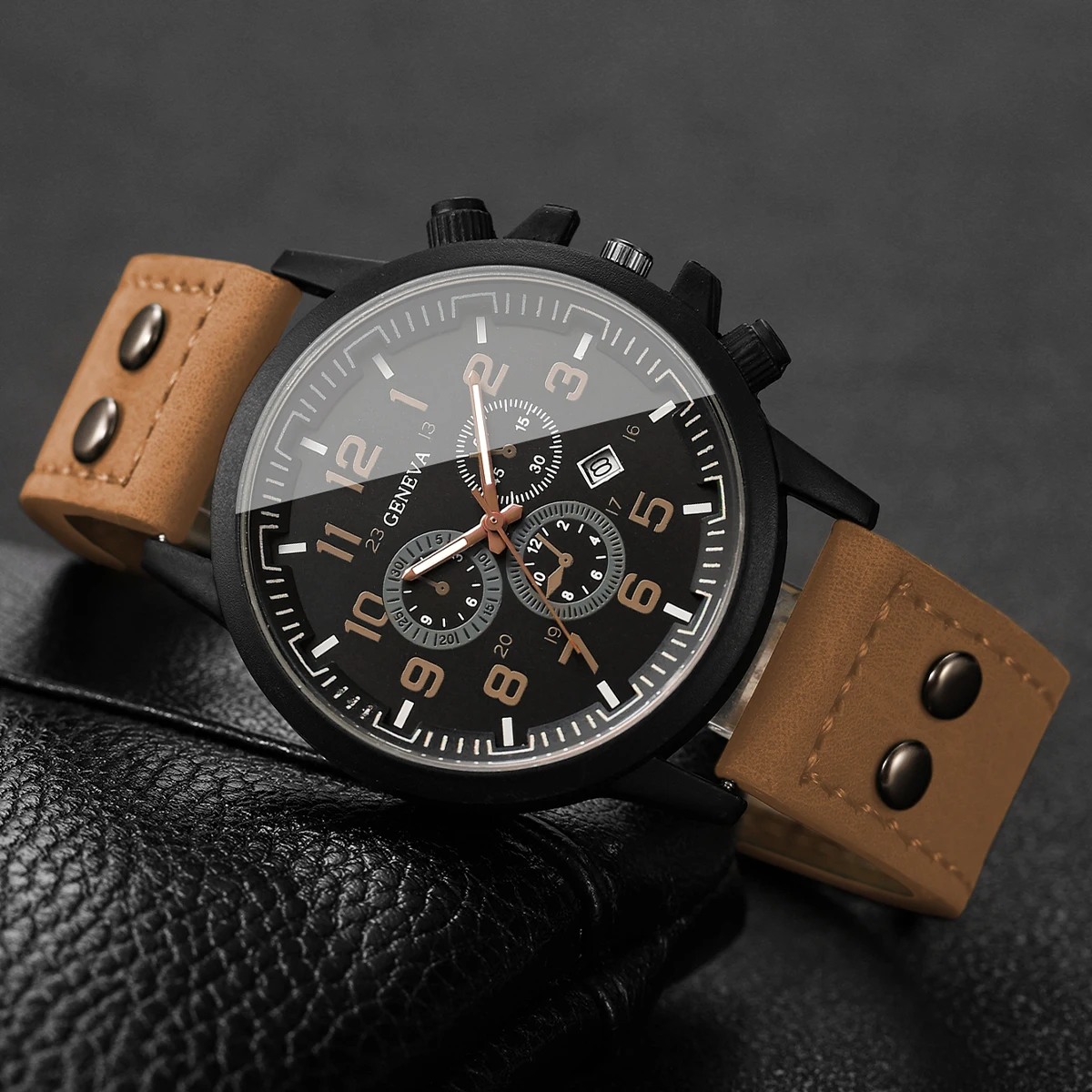 Modieuze herenhorloge met quar - Leather Watch Band Men recensie en prijs