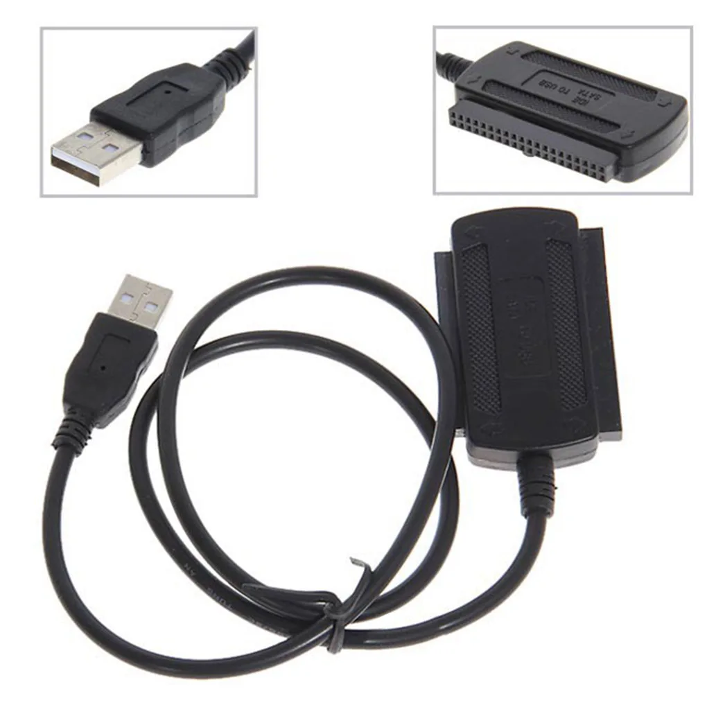 USB 2.0 para IDE2.5/3.5/SATA Adaptador Conversor Cabo Externo de Disco Rígido