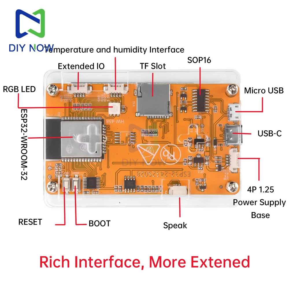 ESP32 2.8-inch OLED touchscreen development board ESP32-2432S028 development board for 1000KH/s hash rate operation Type- C
