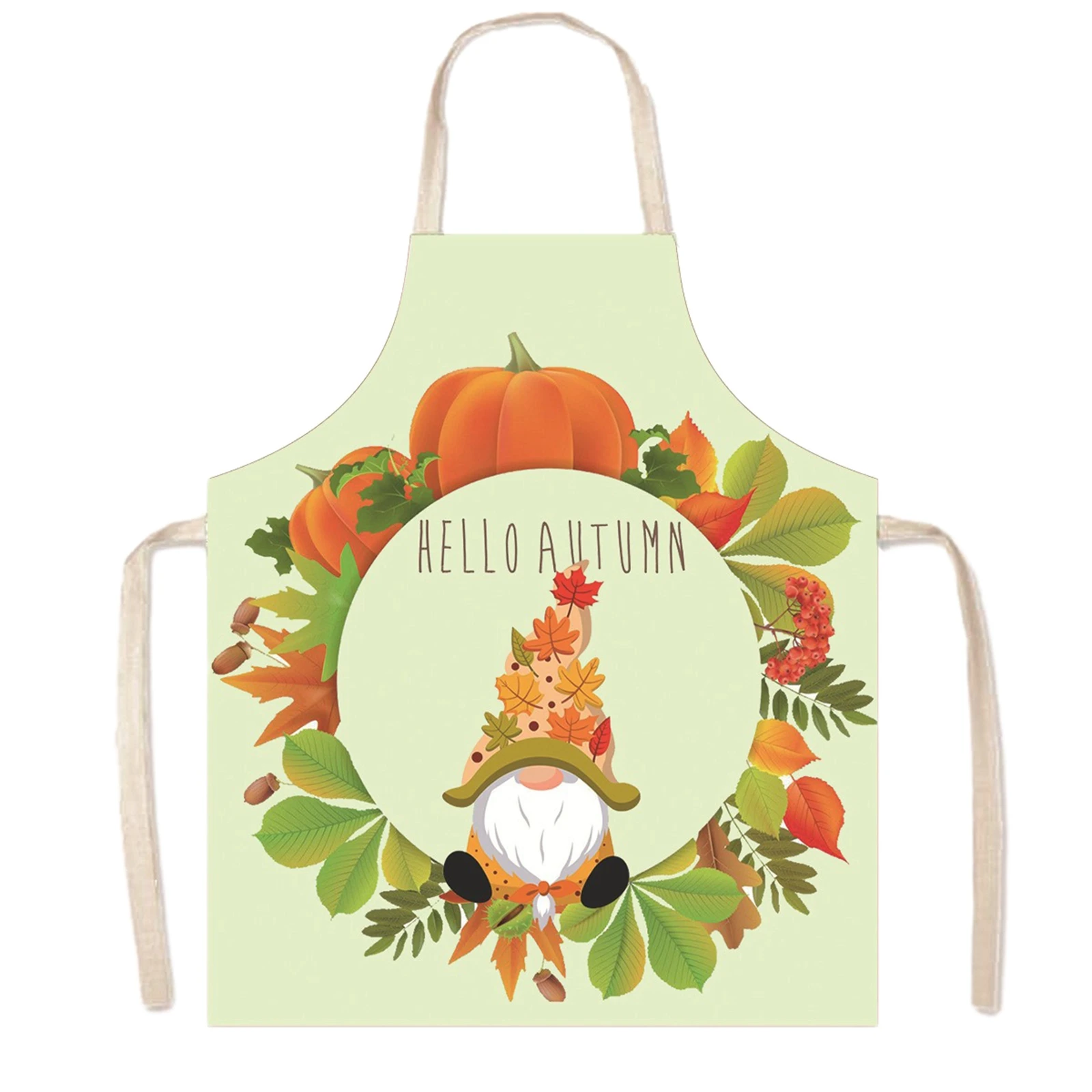 Cute Turkey Kitchen Cooking Apron for Cafe Shop Baking Gardening Aprons Creative Printed Festival Apron Women Thanksgiving Apron