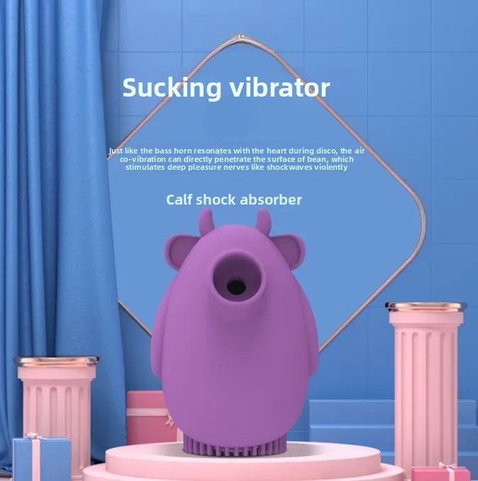 "محفز البظر البقري اللطيف الجديد - بيضة مص وتهتز مغناطيسية، لعبة متعة نسائية قابلة لإعادة الشحن" محمولة ومثيرة #1