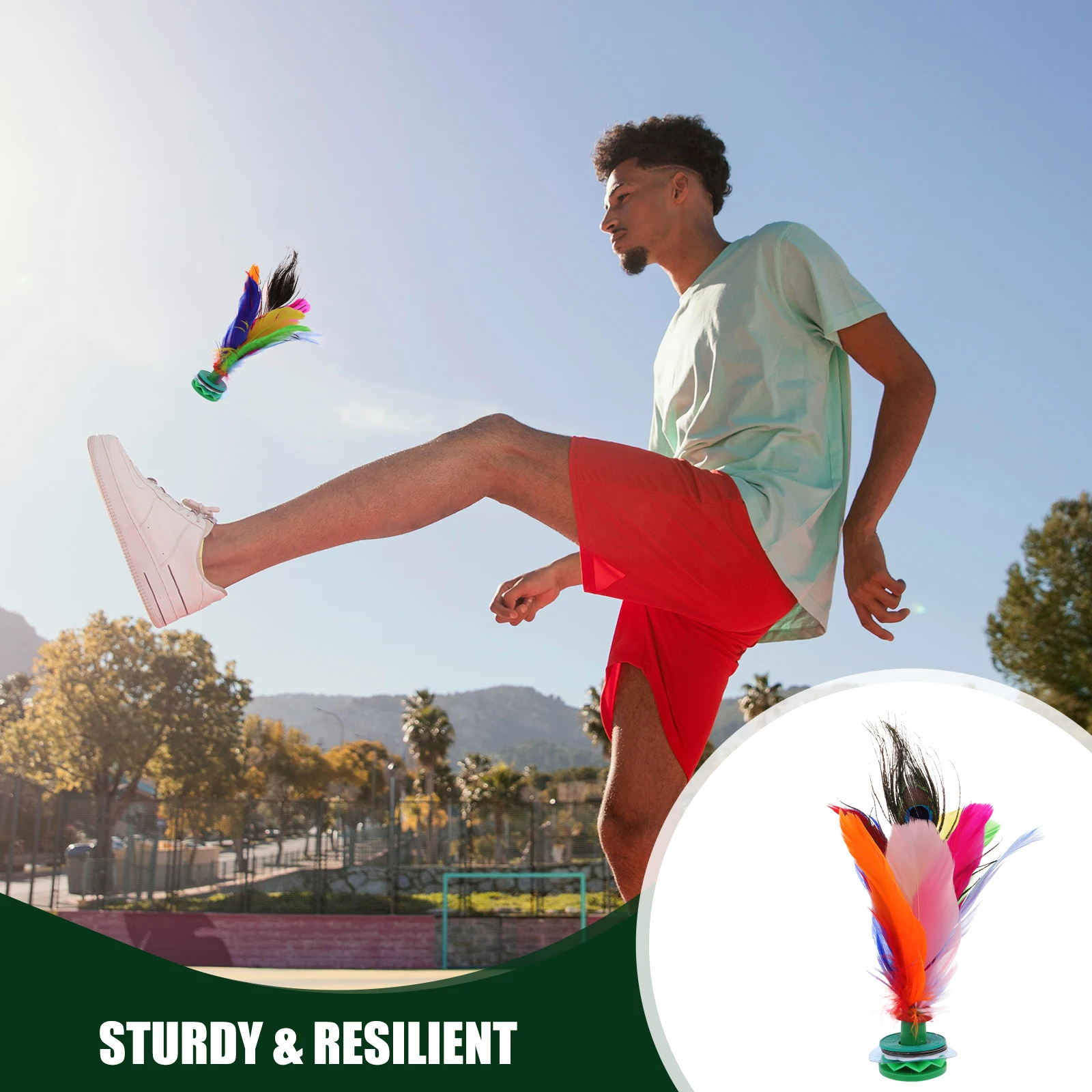 

2pcs Shuttlecock Kicking Toys Long Lasting Suitable All Ages Enhances Coordination Outdoor Indoor Fitness Students