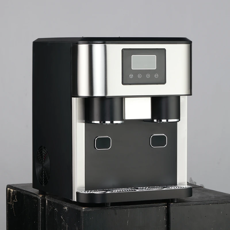 Electric Household Desktop Self-Cleaning Ice Maker with Water Dispenser for Cold Drinks