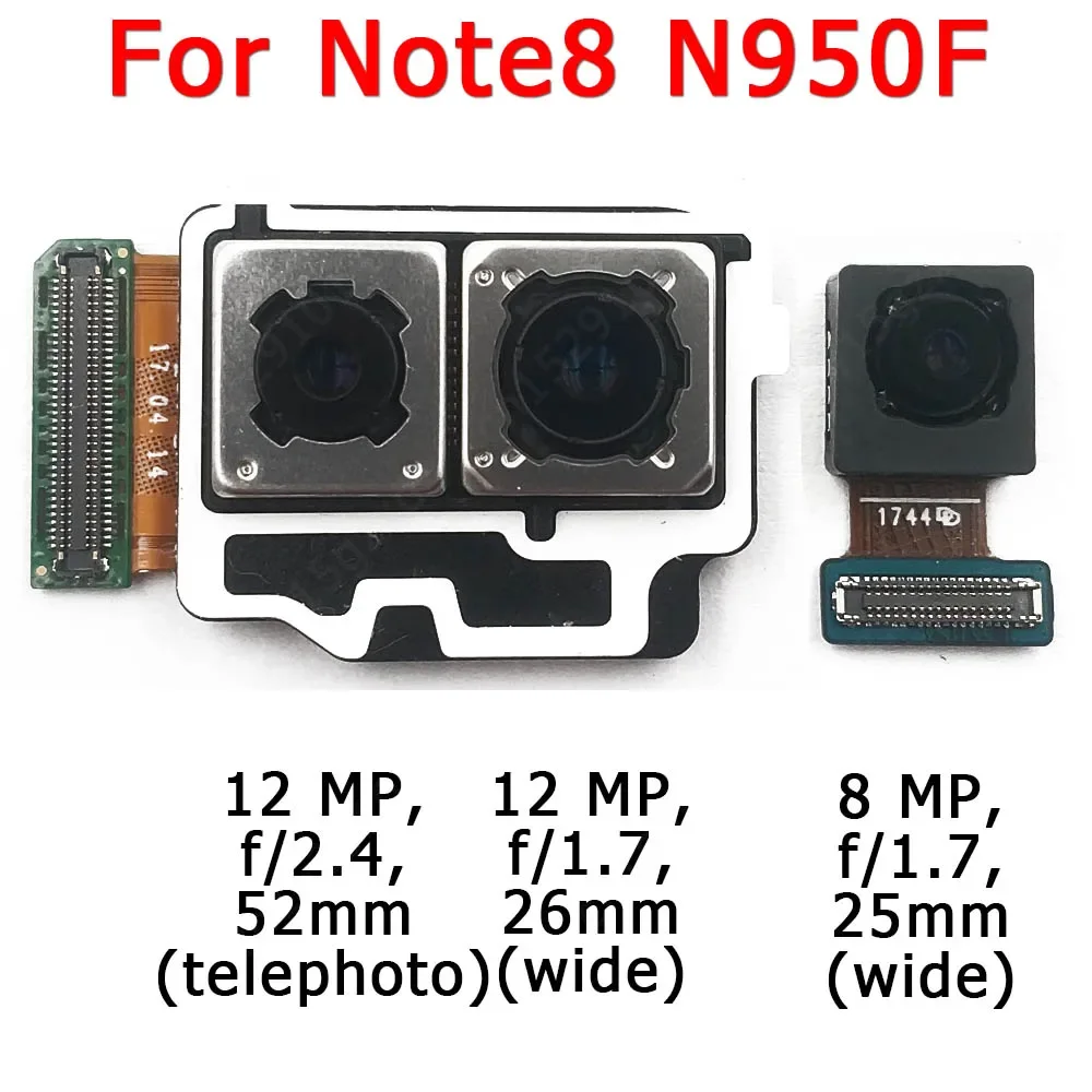 Front Back Camera For Samsung Galaxy Note 8 9 N950 N960 Selfie Rear Small Frontal Camera Module Flex Spare Parts