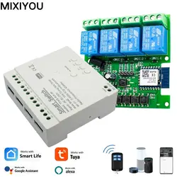 Tuya WiFi AC DC7-32V 85-250V 12V 24V 220V 1/2/4 kanałowy odbiornik 10A 16A przekaźnik dla inteligentnego modułu przełącznika 1/2/4ch sterowanie bezprzewodowe