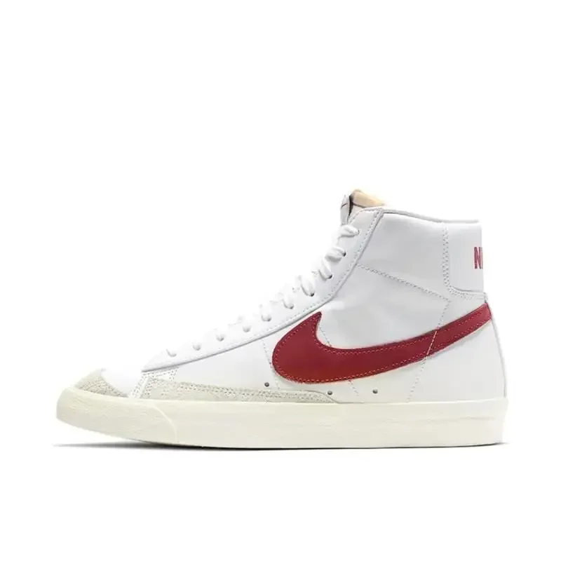 

Nike Blazer Men's Women's White Black Comfortable Classic American Graffiti Wear Resistant Non-slip High Top Board Shoes