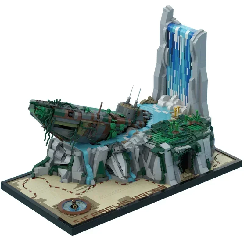 Famoso modelo de jogo de aventura moc tijolos de construção alemão u-boat tecnologia blocos modulares presentes brinquedos de natal diy conjuntos de montagem