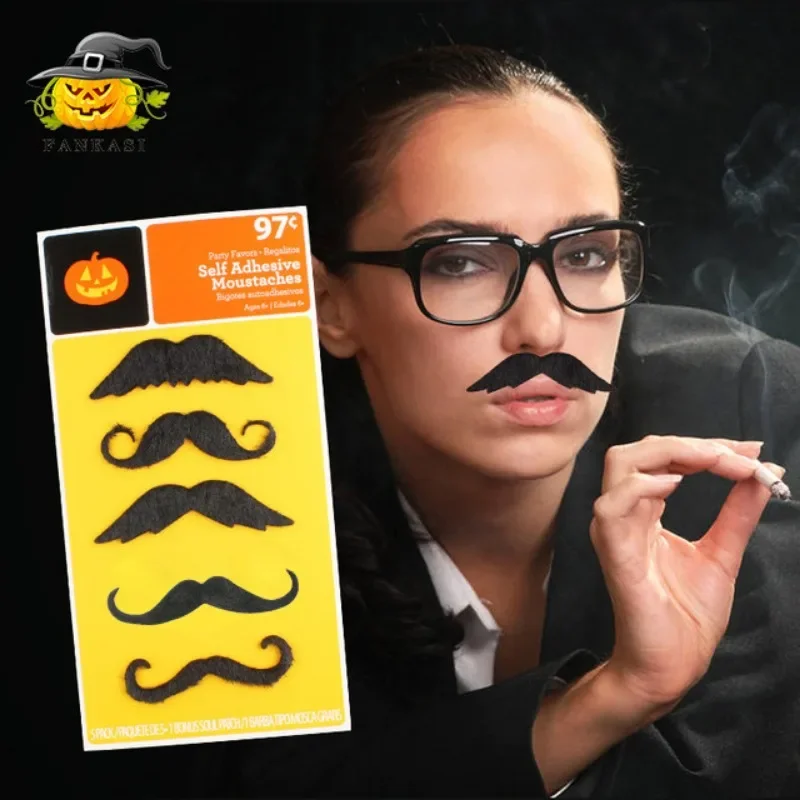 Halloween New Beard 6PCS Funny False Beard Christmas Makeup Ball Decoration COS Performance Props