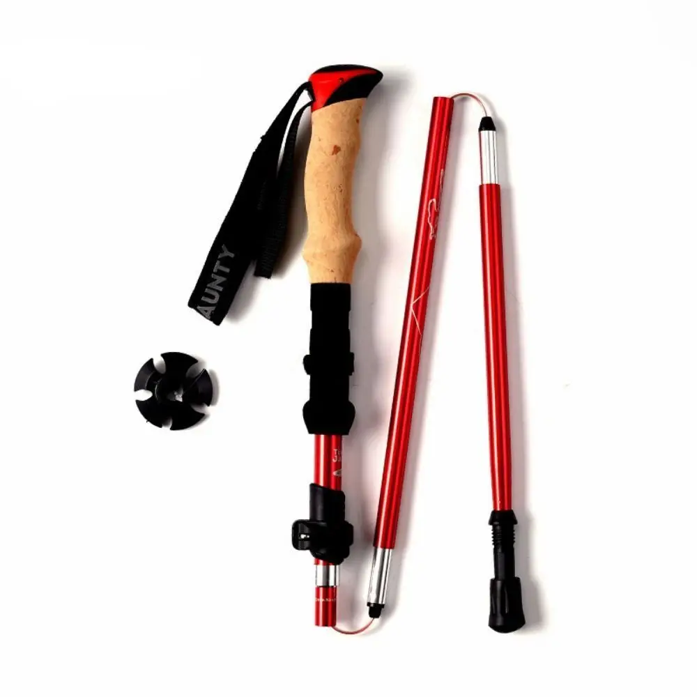 

Expandable Aluminum Outdoor Trekking Poles 5 Section EVA Walking Sticks Ultralight Colorful Wading Staff Men