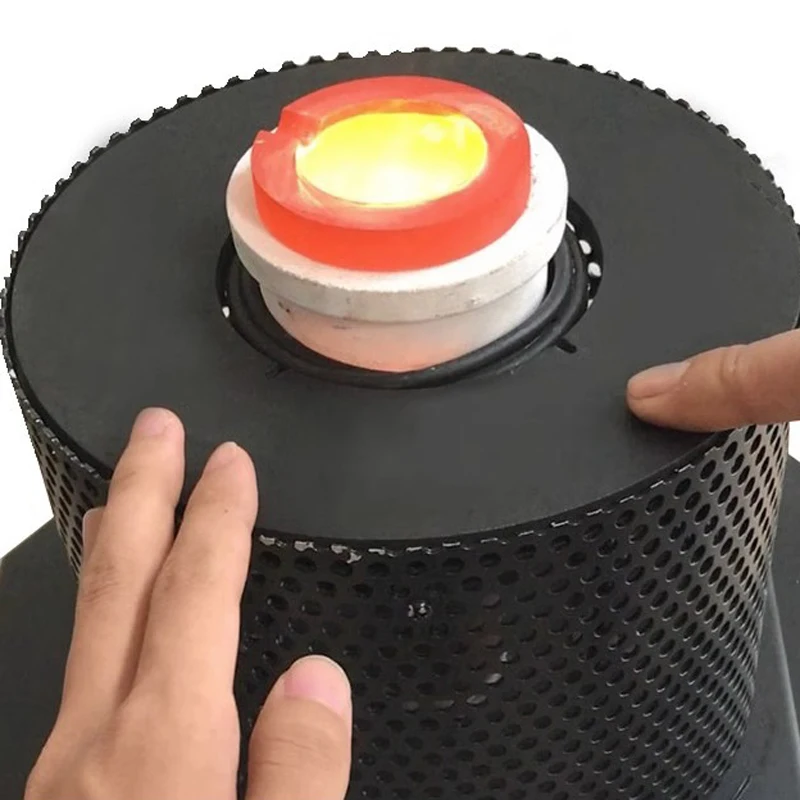 1KG/2KG/3KG 1400 to 1600 Degrees Mini Portable Induction Melting Furnace for Gold Silver Steel Casting Jewelry Smelting Machine