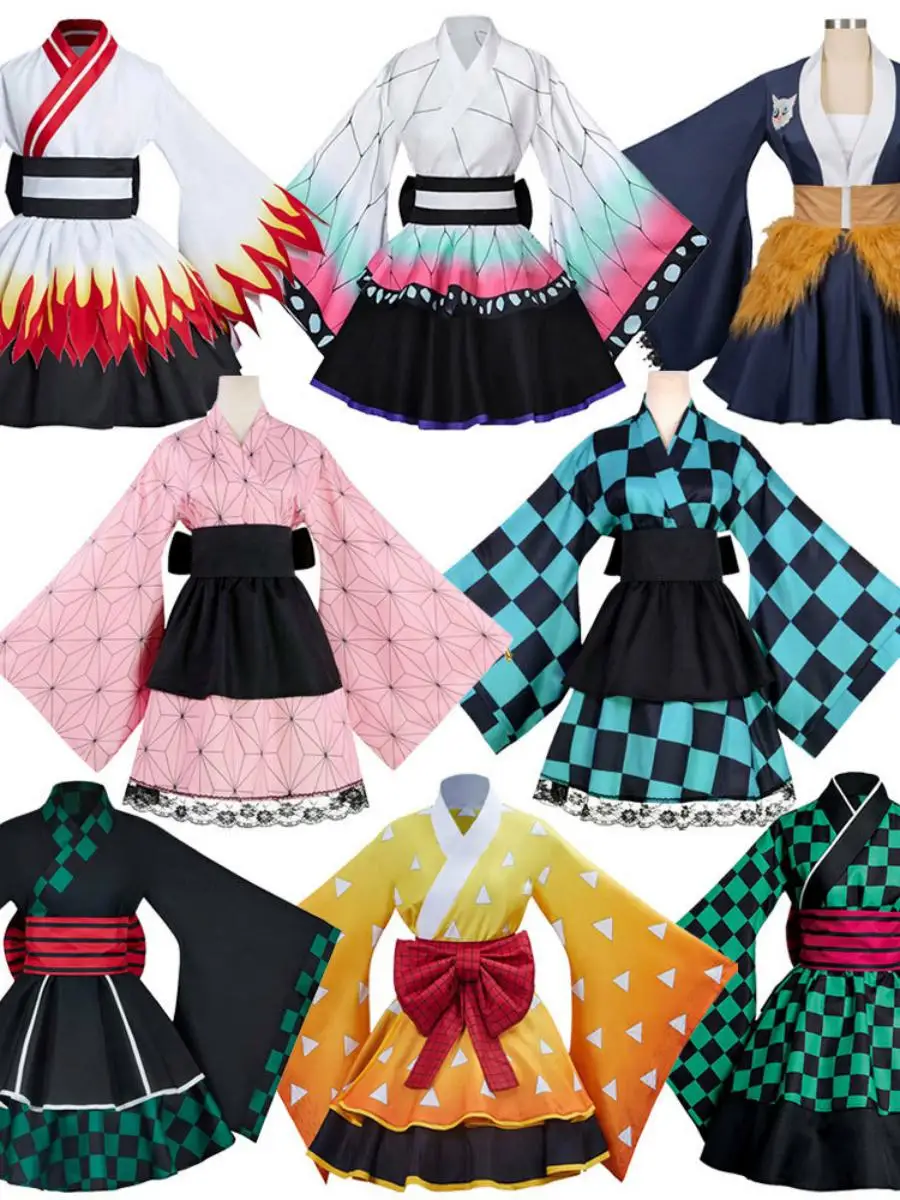 

Новое поступление, женская юбка горничной для косплея, костюм, кимоно на Хэллоуин, домашняя одежда, полиэстер, весенний сезон