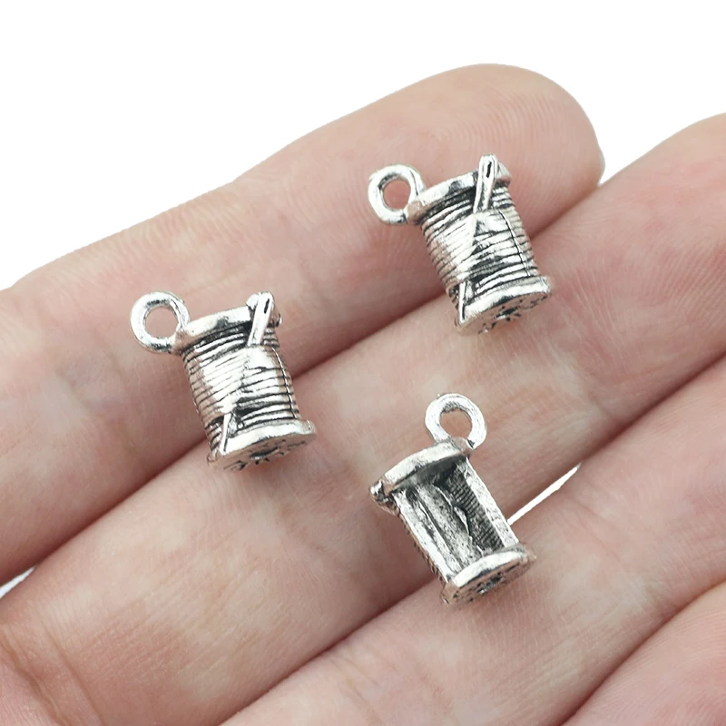 8pieces 11*15mm  Hot Sell Sewing Charm Antique Silver Color Women Sewing  Pendant  DIY Jewelry Making Craft