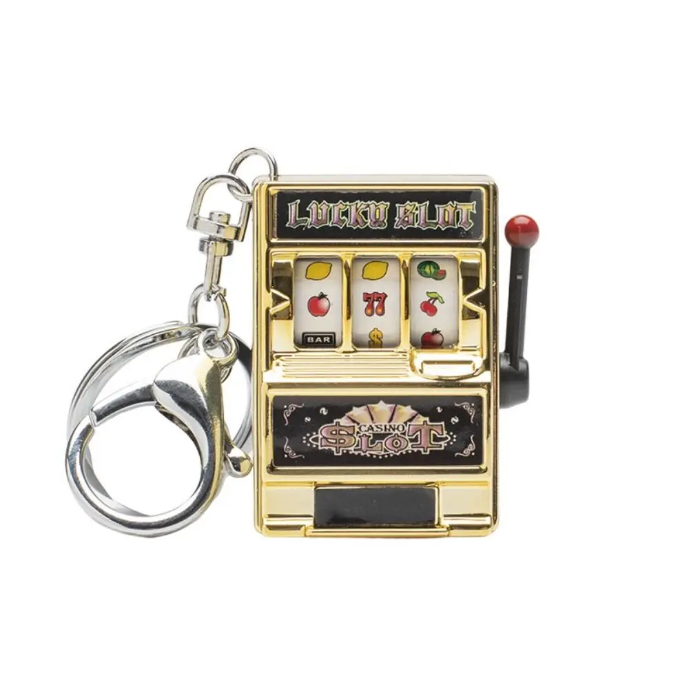 Funny Games Educational  for Children Funny  Lucky Jackpot Keyrings Slot Machine Key Chains Safe Machine Fruit Machine