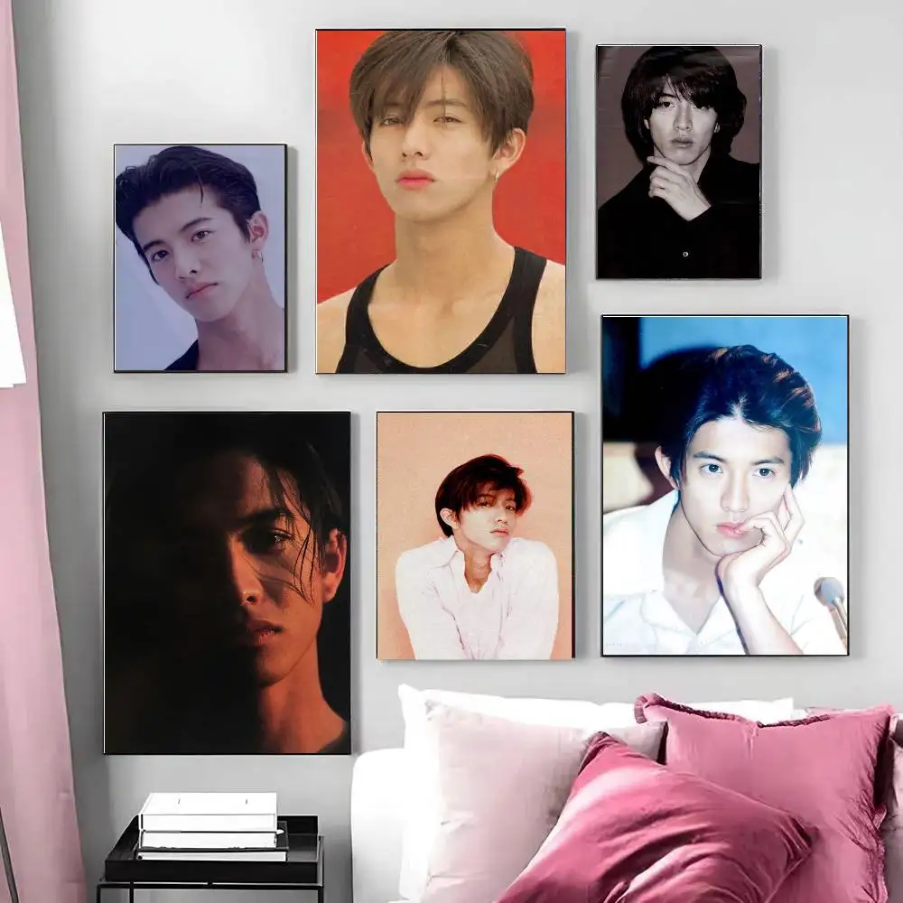 Kimutaku Japanese Celebrity Posters Living Room Bar Cafe Quality Canvas Vintage Style Comics Painting Art Home Wall Decor Pictur