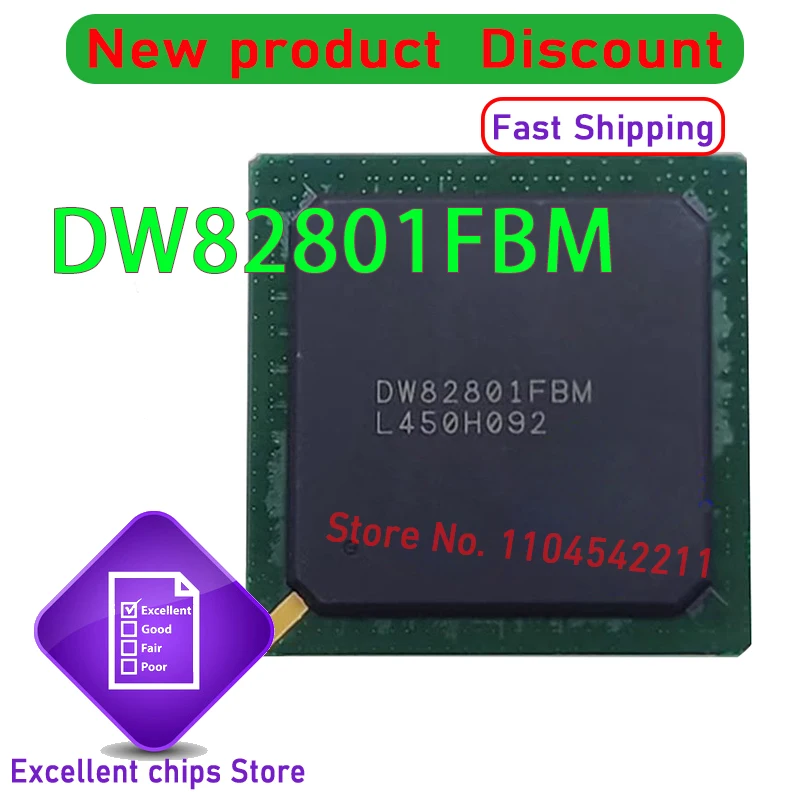 (1piece) 100% New DW82801FBM SLJGN DW82801HBM SLJ4Y DW82801GB  BGA