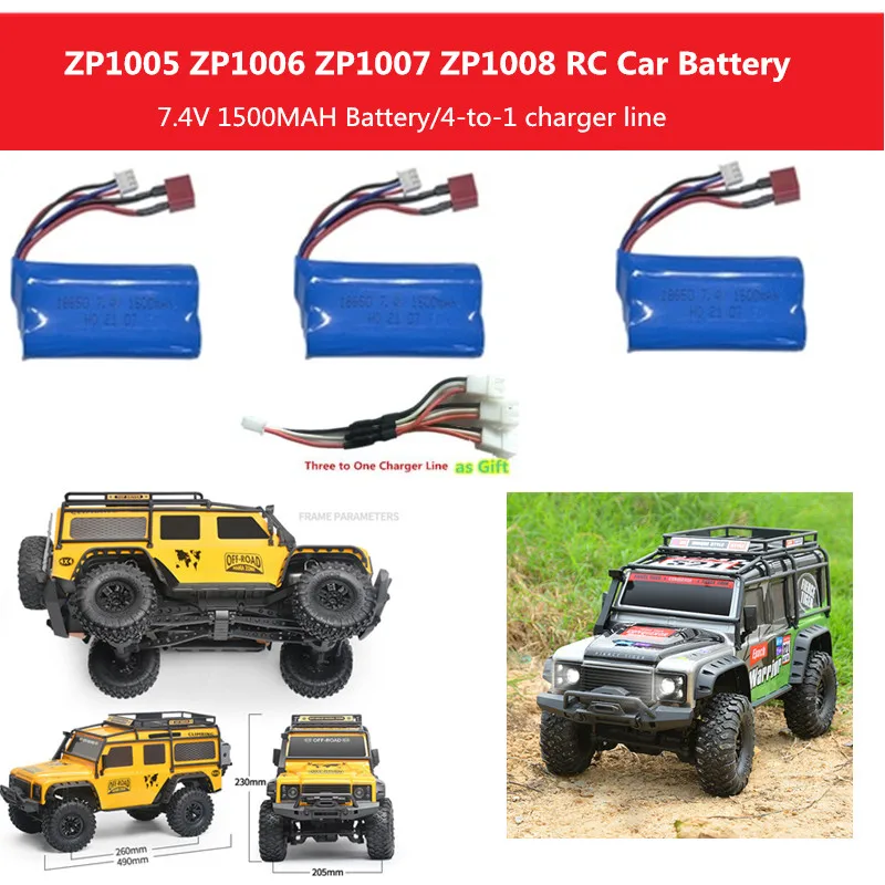 ZP1005 ZP1006 RC Car Battery 7.4V 1500mAh battery for ZP1005 ZP1006 ZP1007 ZP1008 ZP1009 ZP1010 RC car spare parts battery