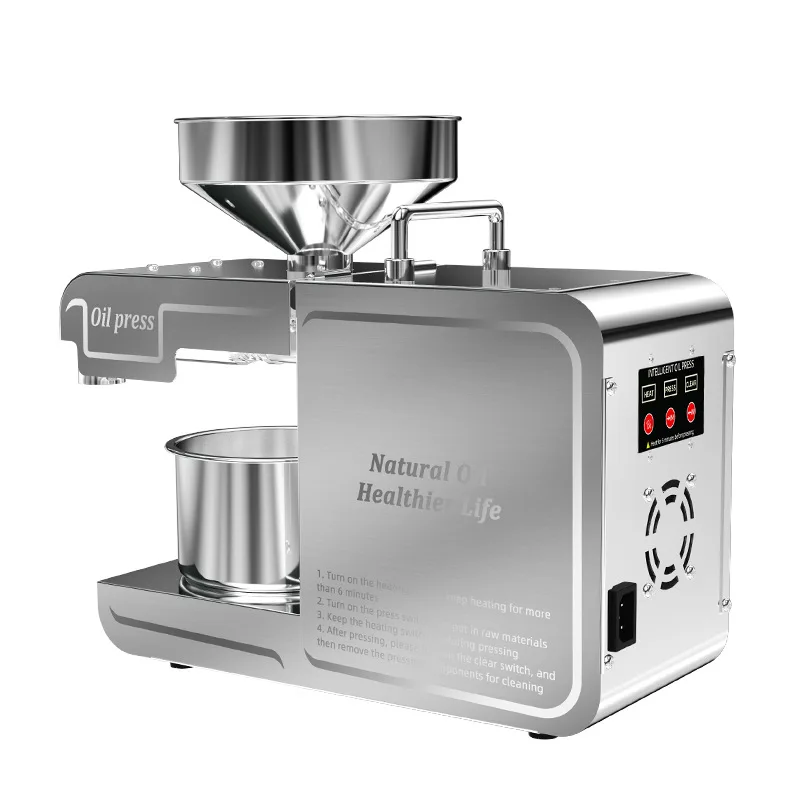 T1 Household Automatic Oil Press Extraction Machine Intelligent Cold Heat Sunflower Seeds Peanut Oil Presser Extractor