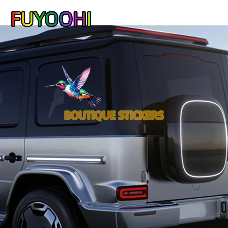 FUYOOHI Boutique Stickers Hummingbird Art Animal Auto Window Bumper Decor Decals for Paint Fishing Boats Skateboards Motorcycles