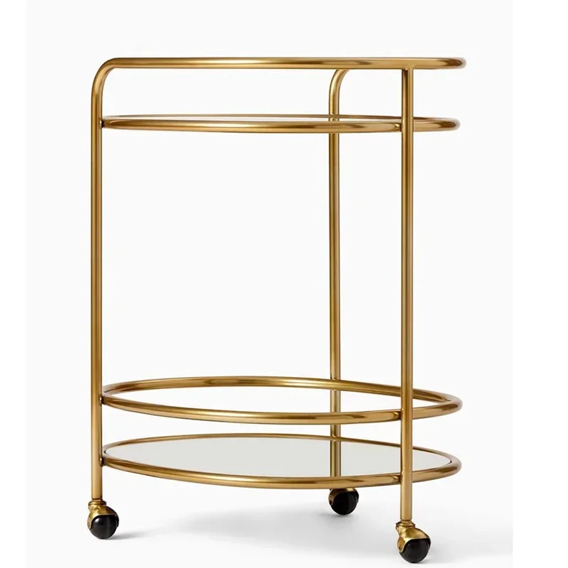 

*Rolling Storage Cart Hotel Trolley Double Large Commercial Vegetables Rack Service Side Table Carrying Wagon Espejo Bar Hand