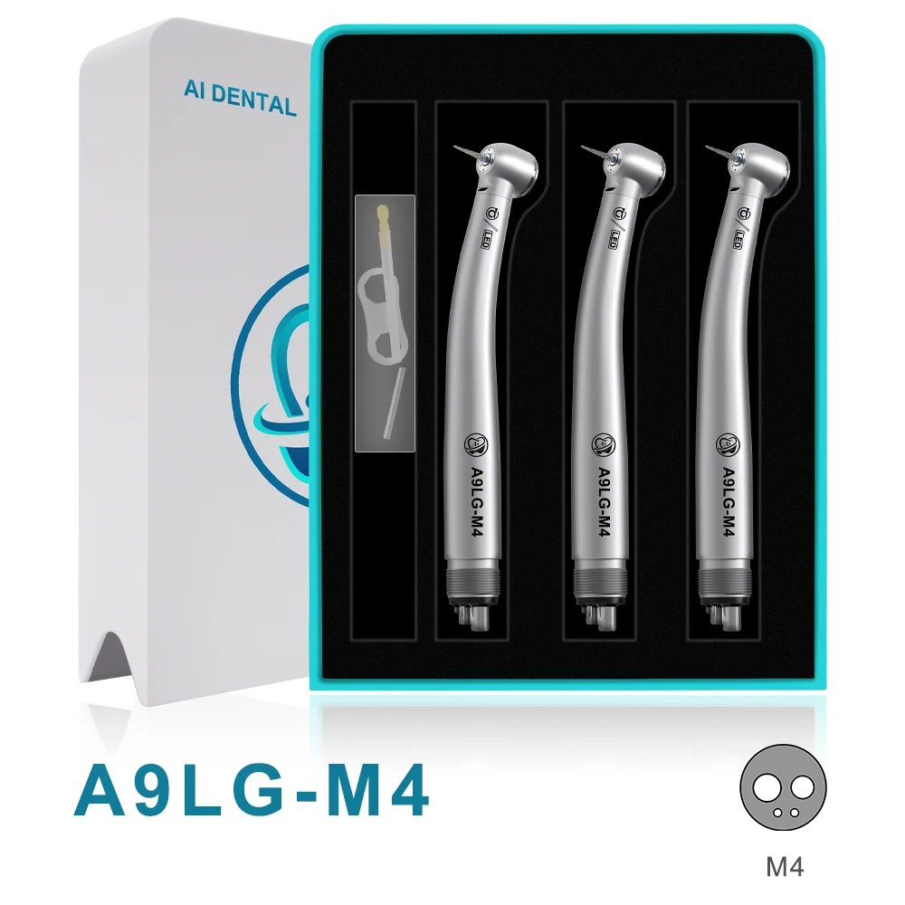Ai dental neue aiko serie optik hoch geschwindigkeit luft turbine handstück keramik rotor lager edelstahl mit k/n/m4/b2 stecker 8