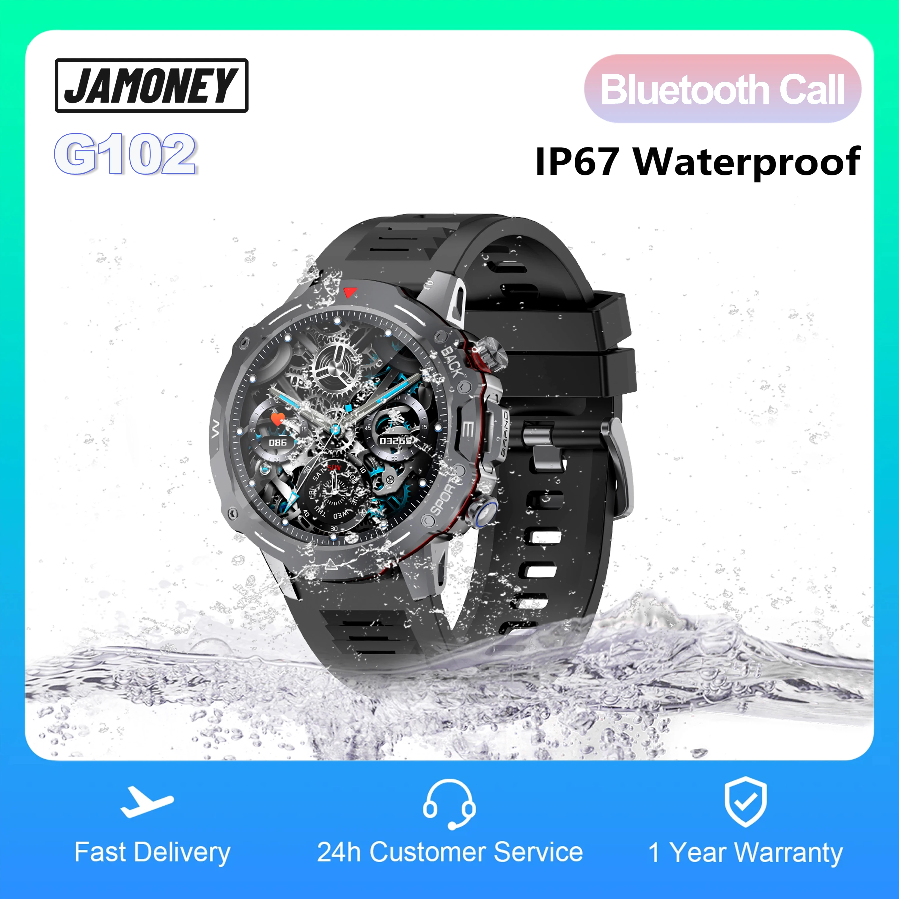 

G102 Smart Watch for Men Women 1.39inch HD Large Screen Bluetooth Call Health Monitoring Smartwatch Sports Fitness Tracker