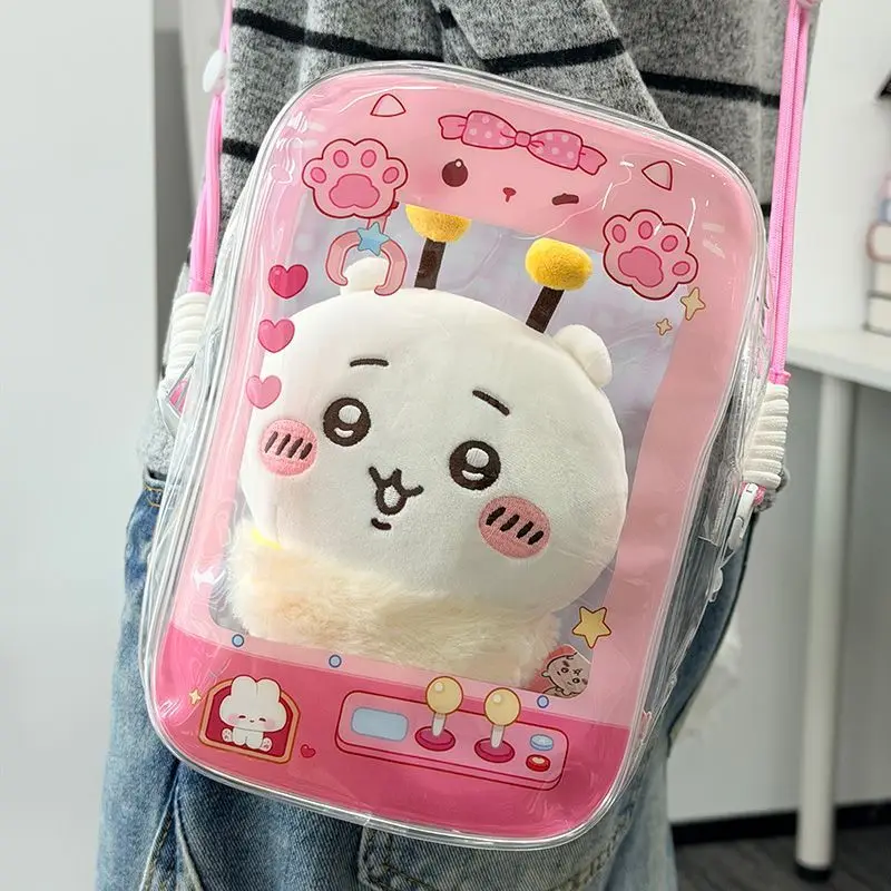 INS Style Kawaii Doll Bag Cartoon Doll Bag INS Style Student PVC Crossbody Toon Goods Bag Display Storage Bag
