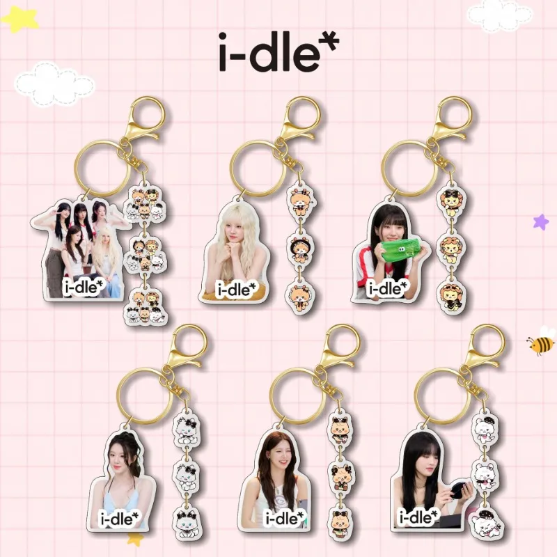 

KPOP (G) I-DLE новый акриловый брелок MIYEON MINIE SOYEON YUQI SHUHUA мультяшный мини-креативный брелок-подвеска