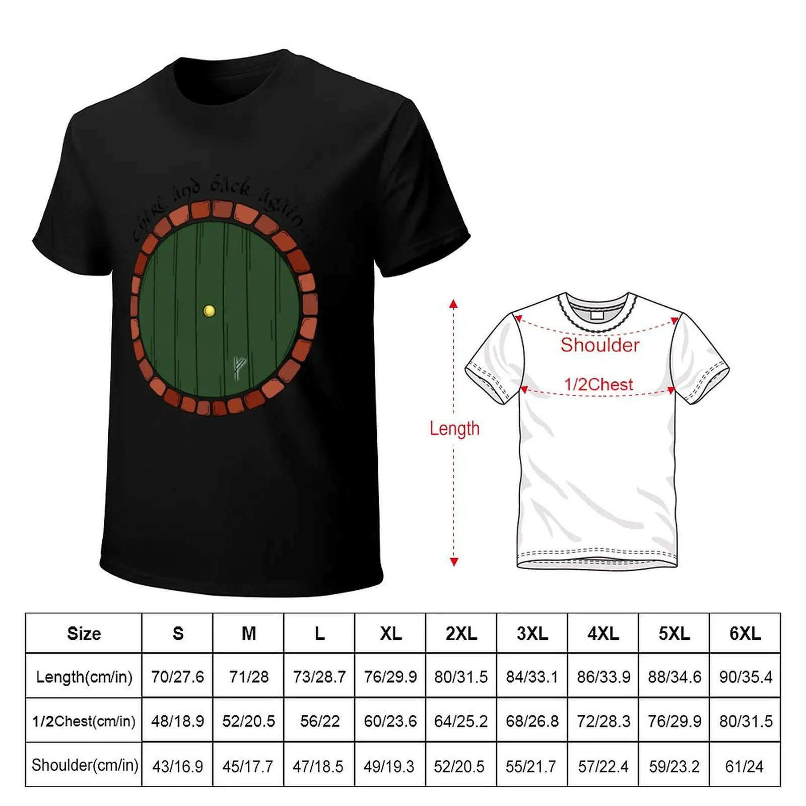 Bilbos Door With Quote 2 T-Shirt Plus Size Non-Shrink T-Shirt