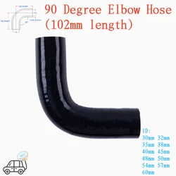 3PLY 102mm Length 90 Degree Elbow General Silicone Coolant Intercooler Hose ID 30mm 32mm 35mm 38mm 40mm 45mm 48mm 50 54 57 60mm