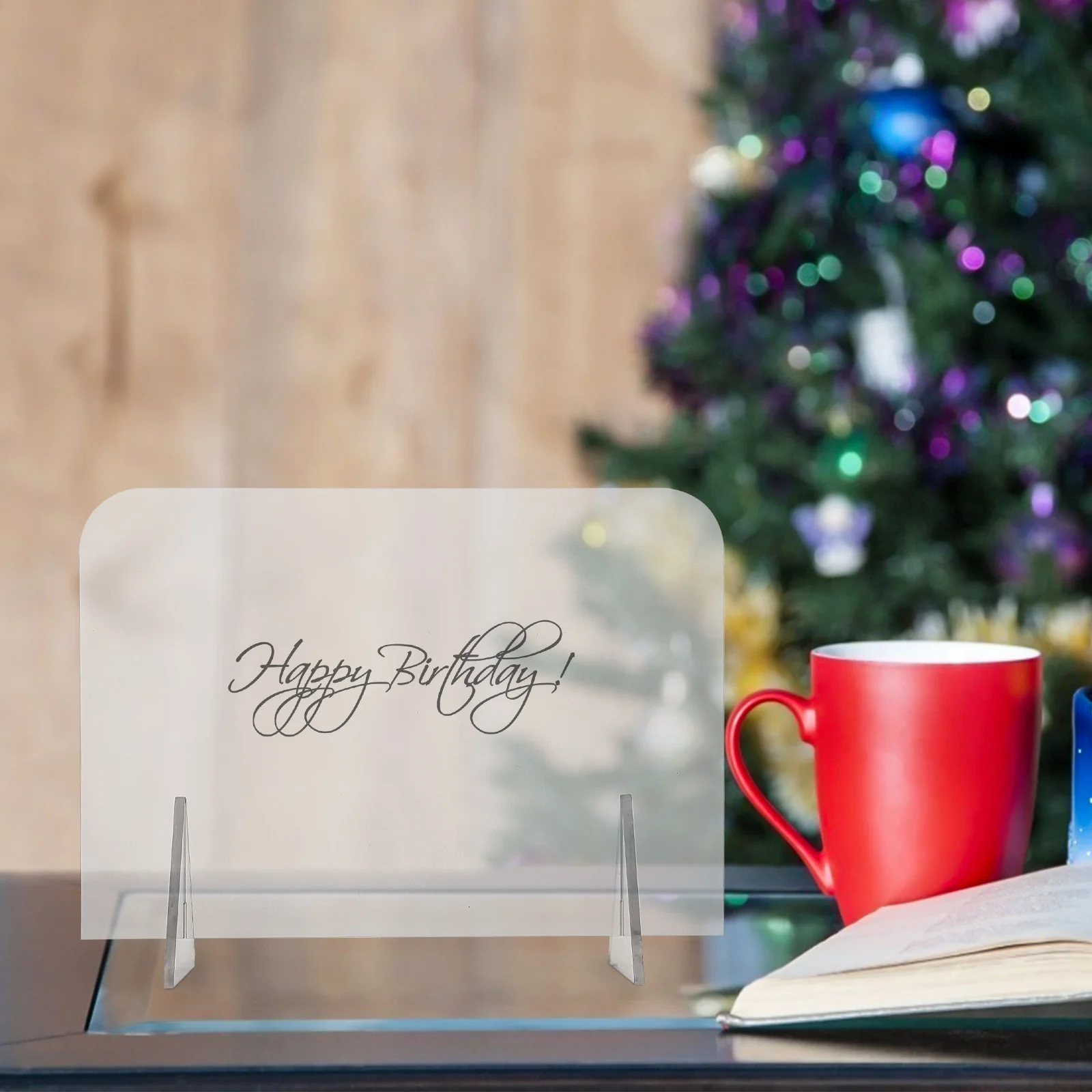 قطعتان من لوحات الرسائل المصنوعة من الأكريليك ذات سطح كتابة سلس ولوحات ملاحظات لسطح المكتب للأطفال في المدارس العائلية والرسم الإبداعي