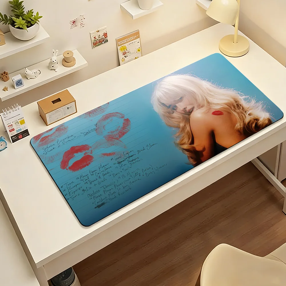 

S-Sabrina C-Carpenter Mouse Pad Non-slip Locking Edge DeskMat Laptop Accessories Rubber Office Keyboard Game carpet 350x900x3mm
