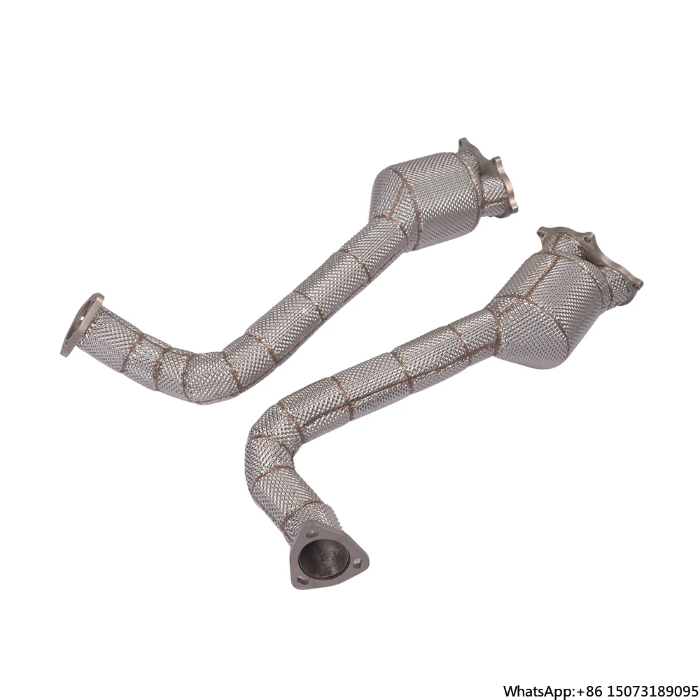 

Stainless Steel Exhaust Downpipe with Heat Shield for 718 GT4 4.0L