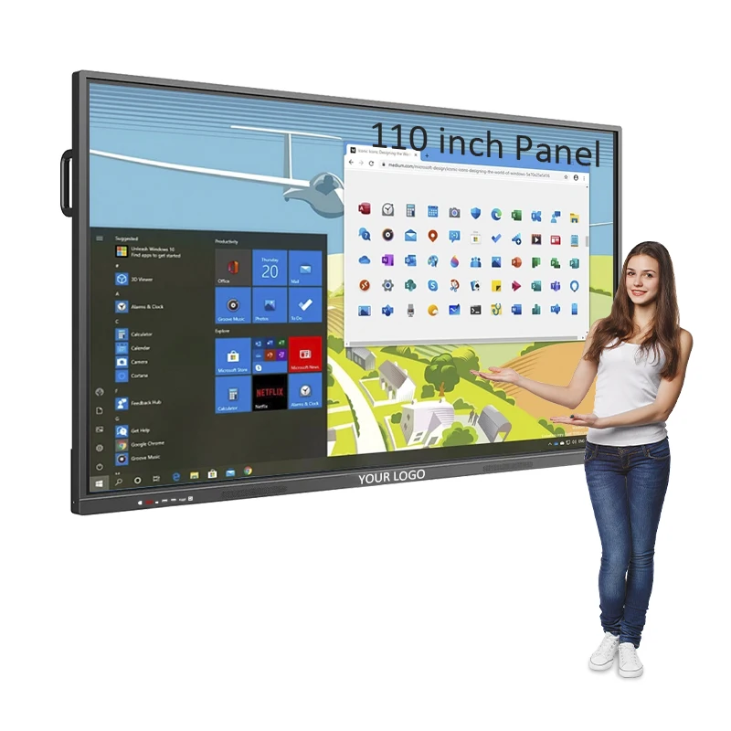 

Interactive Board 65 75 86 Inch 20 Points 4K Lcd Screen Smart Board for School Class Education Interactive Flat Panels with Ops