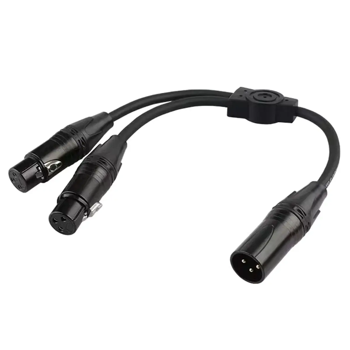 XLR Splitter Cable XLR Female to 2 XLR Male or XLR M to 2 XLR F Patch Y Cable Balanced Microphone Splitter Cord M to 2F