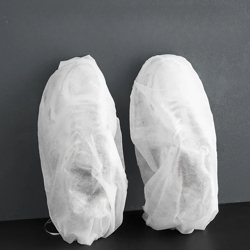 Portable Footwear Organizer Travel Storage Bag Nonwoven Transparent Drawstring Environmental Bag Dustproof Shoe Covers