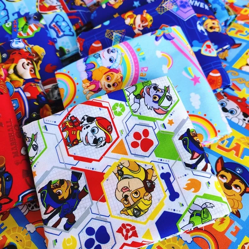 50X110cm Paw Patrol 100% Cotton Fabric For Sewing Patchwork Clothes DIY Quilting Needlework Material