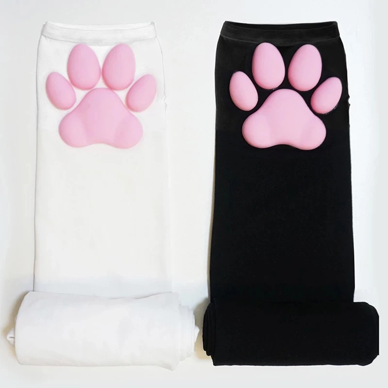 3D Cat Paw Arm Sleeves Cover Women Sports Running UV Sun Protection Gloves Outdoor Fishing Cycling Sleeves for Hide Tattoos