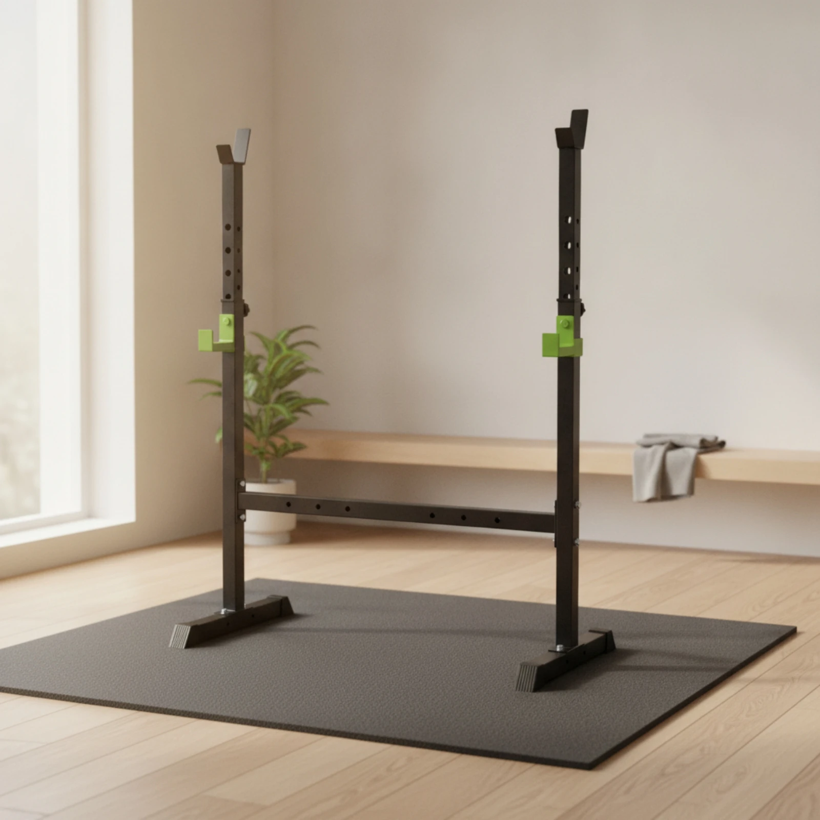 adjustable-squat-rack-space-conscious-barbell-rack-with-adjustable-brackets-floor-squat-stand-non-slip-fitness-equipment