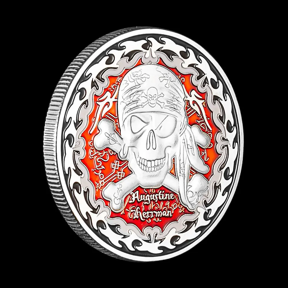 الفضة مطلي القراصنة سفينة عملة ، هيرمان دروغتر ، عملات تذكارية الإبداعية ، اكسسوارات الديكور المنزل ، التحدي