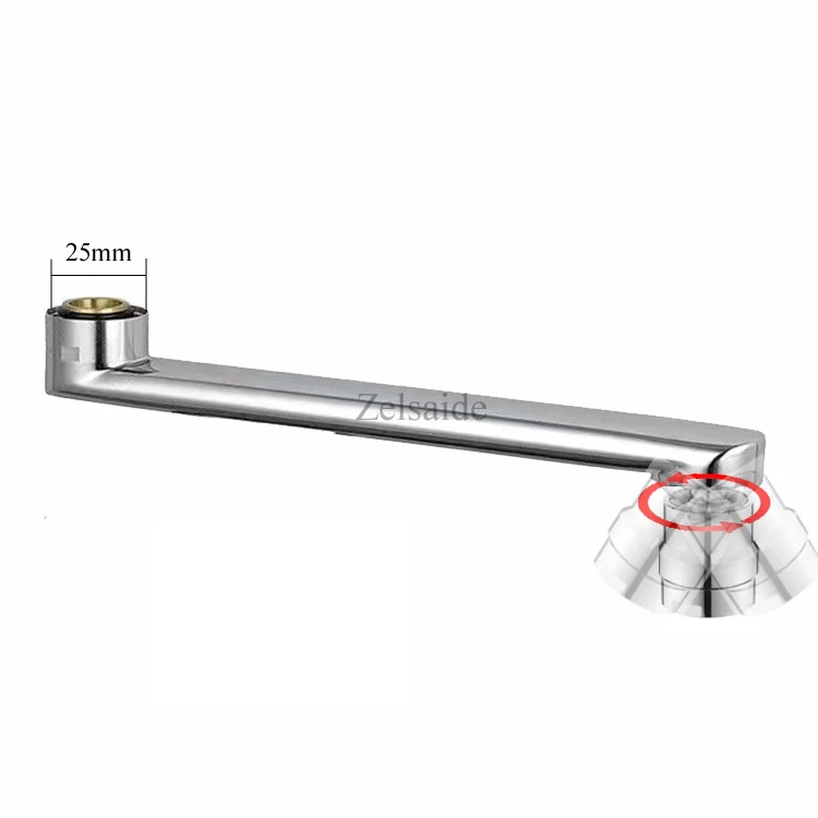 15/18/20/22/25/30/35/40cm stainless steel kitchen faucet extension pipe with swivel aerator