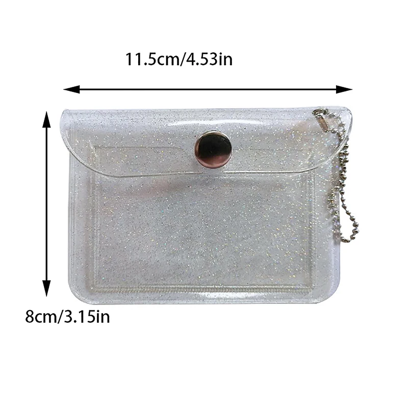 Porte-cartes de crédit transparent et étanche pour hommes et femmes, porte-cartes de visite, sac pour carte d'identité, porte-monnaie pour filles, mode