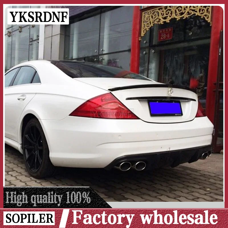 For CLS Class W219 CLS280 CLS320 CLS350 CLS500 CLS55 CLS63 2004 - 2011 High Quality ABS Rear Spoiler Wing Trunk Lip Car Styling