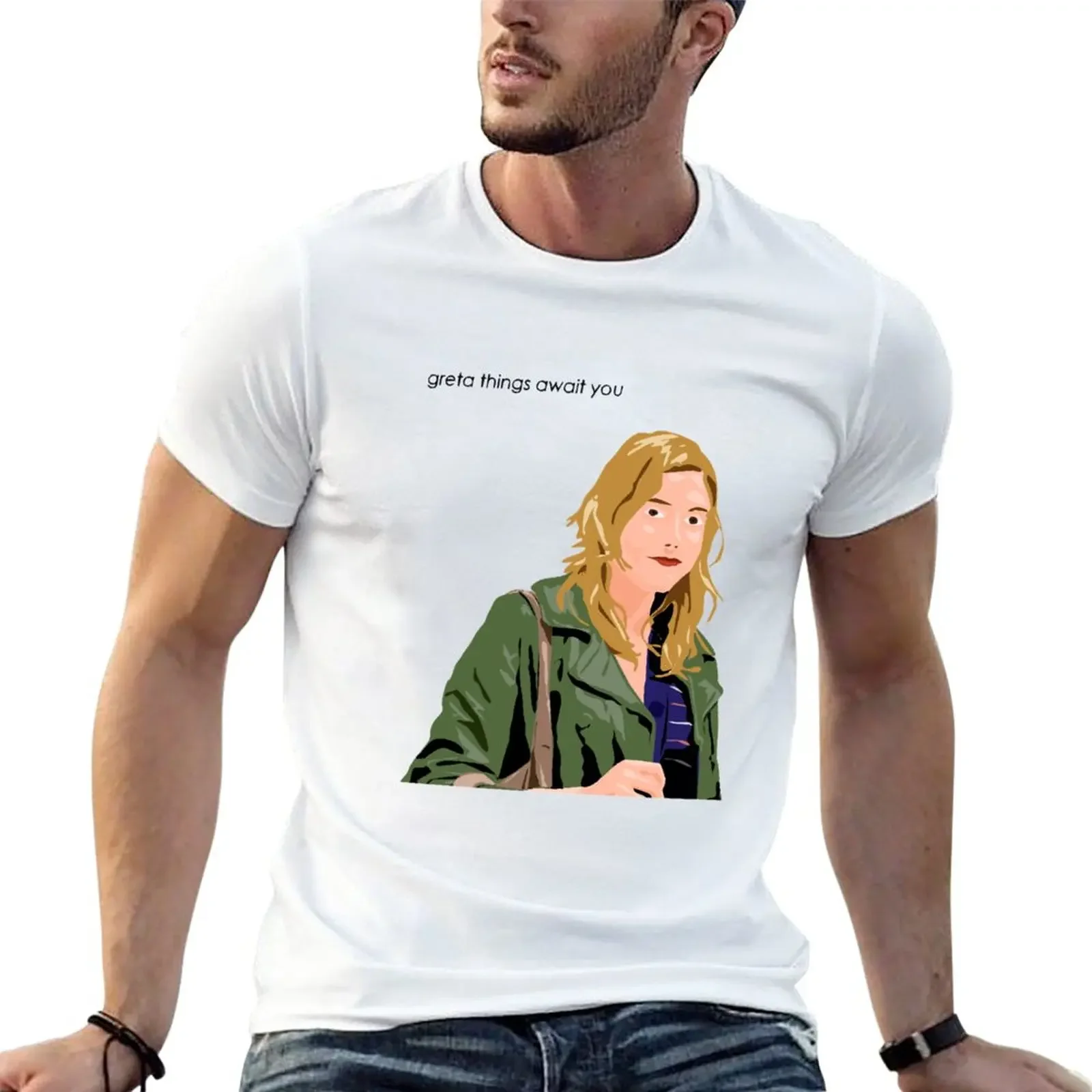 

New Greta Things Await You T-Shirt summer top funny t shirts men clothings