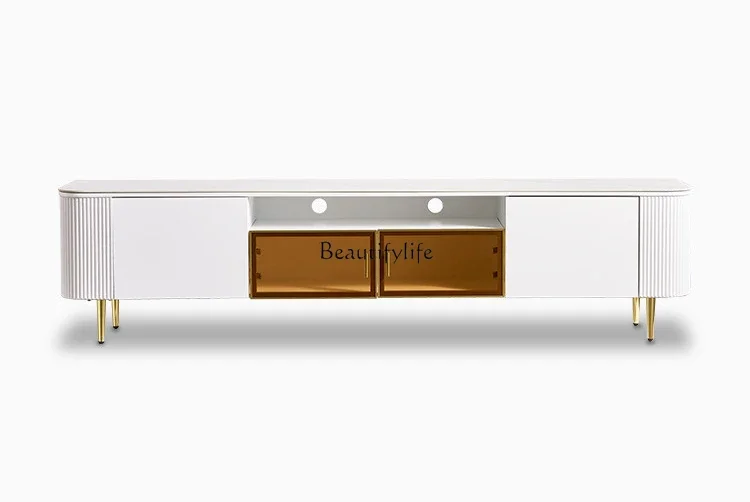 

LX*Light luxury slate simple modern living room home coffee table combination storage locker