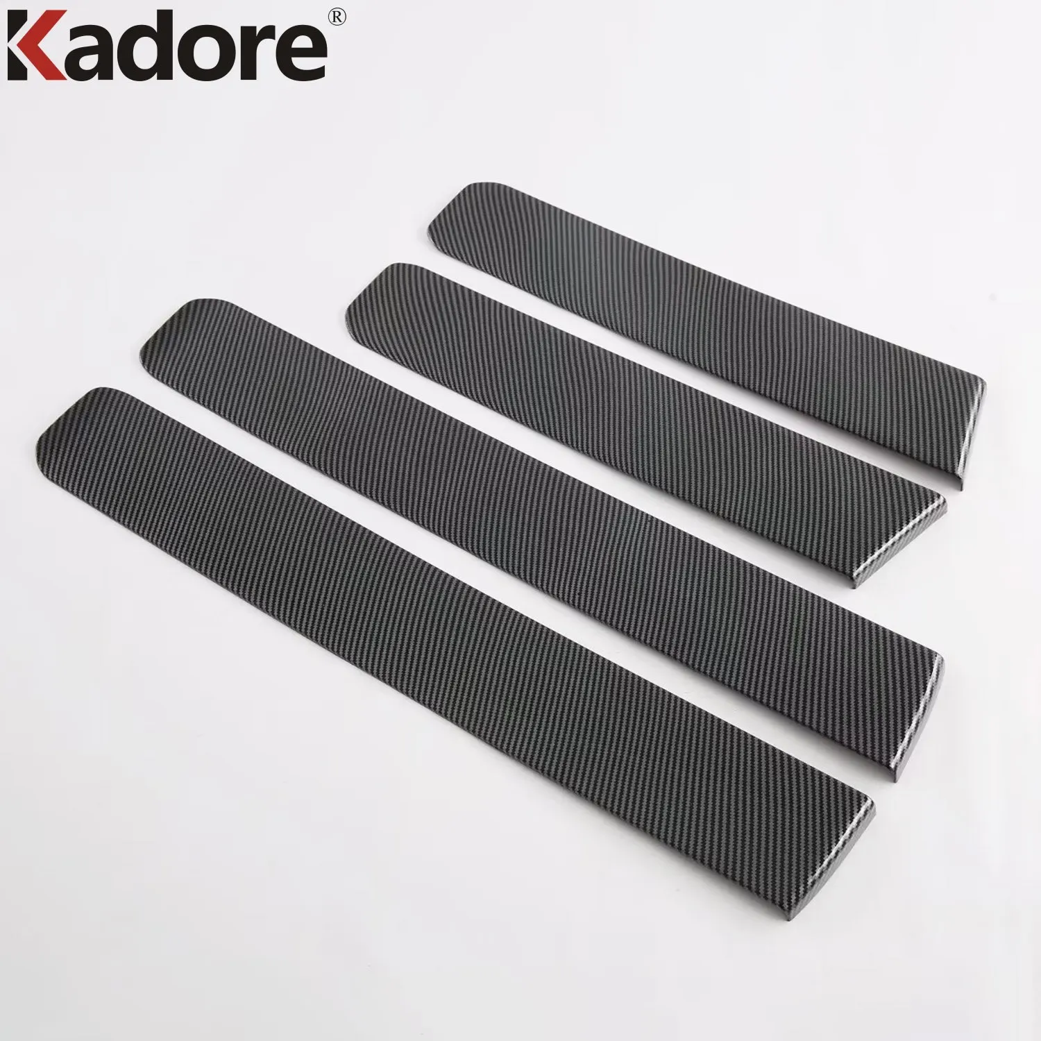 For Hyundai Santa Fe 2024 2025 Interior Side Door Armrest Decorative Strip Trim Cover Accessories ABS Carbon Fiber