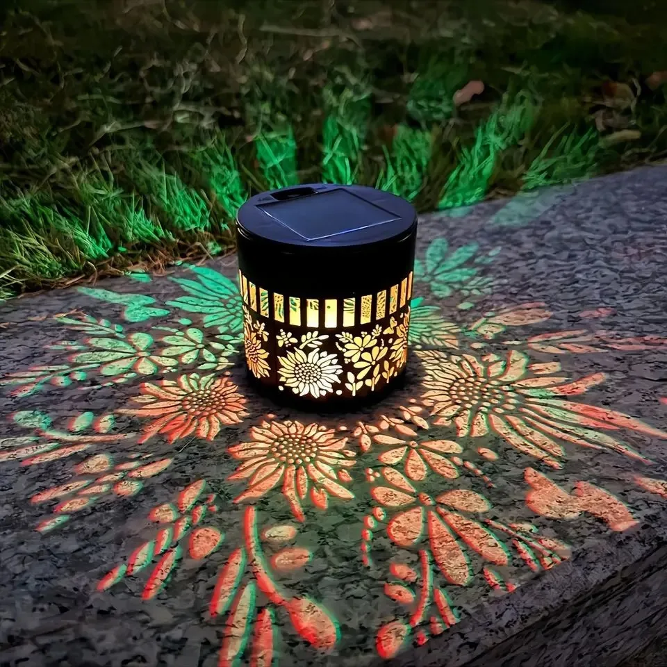 Solar Sunflower Shadow Projector Light Waterproof Outdoor Garden Lamp for Lawn Patio Pathway Yard Decor