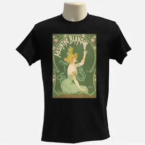 Art nouveau t-shirt, absinthe ad T-shirt, graphic Tee, lady drink tee  Tees High Quality 100%Cotton Short Sleeve