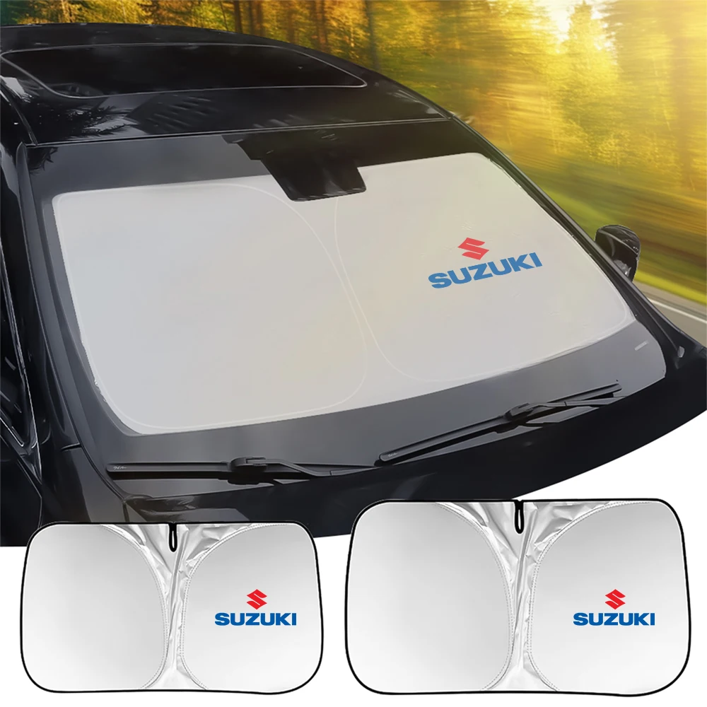 Parasol plegable para parabrisas de coche, cubierta de visera, almohadilla de protección UV para Suzuki Grand Vitara Baleno Swift SX4 Jimny Ignis, accesorios