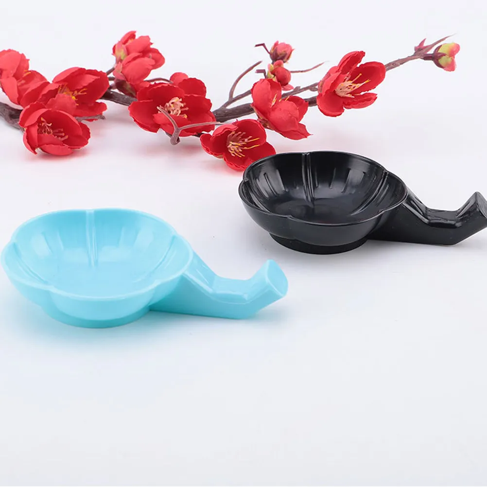 15Pcs Ink Plate Plastic Plum Blossom Sky-Blue Ink Dish Multi Function Brush Pen Holder Color Mixing Tray for Chinese Calligraphy